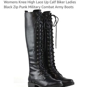 Knee High Lace Up Boots